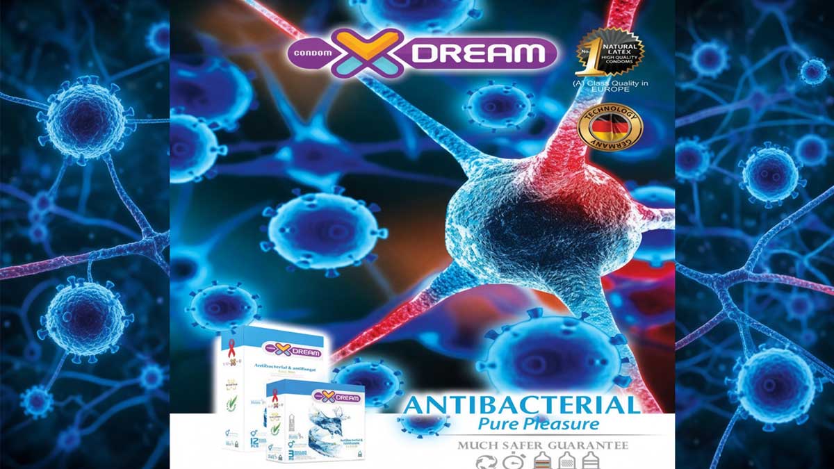 کاندوم آنتی باکتریال ایکس دریم مدل Antibacterial & antifungal ضد قارچ