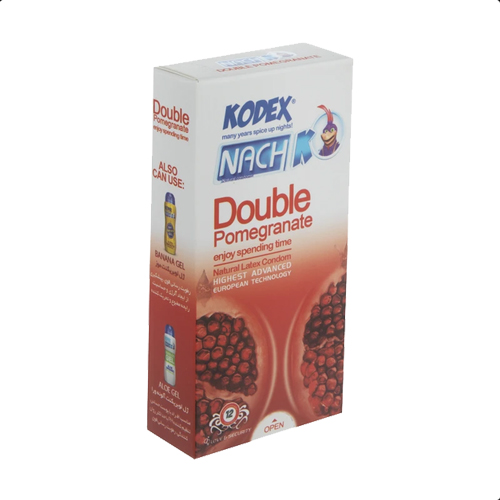 کاندوم تنگ کننده انار کدکس مدل DOUBLE POMEGRANATE بسته 12 عددی