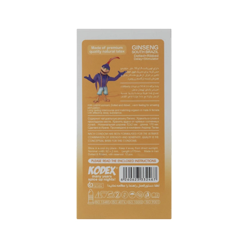 کاندوم تاخیری جینسینگ کدکس مدل GINSENG - تیبوکا
