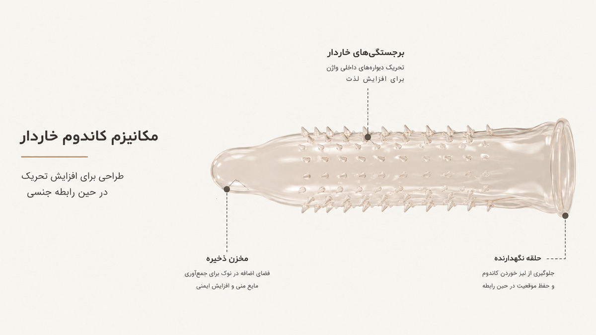 بررسی مکانیزم کاندوم خاردار - تیبوکا